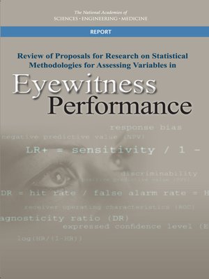 cover image of Review of Proposals for Research on Statistical Methodologies for Assessing Variables in Eyewitness Performance